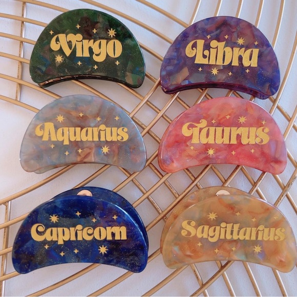 Zodiac sign hair clip - Picture 1 of 6